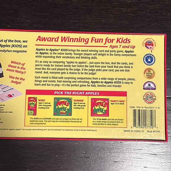 Apples to Apples kids game - Picture 4 of 4